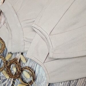 NWT UGERLOV BEIGE KNIT WIDE BARREL LEG LOUNGE WEAR PANT